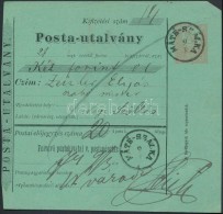 1874 Postautalvány 5kr Díjjeggyel ,,MÁTÉ-SZÁLKA' - Altri & Non Classificati