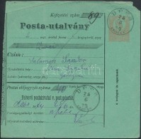 1874 Postautalvány 5kr Díjjeggyel ,,DÉÉS ERDÉLY' - Other & Unclassified