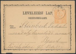 1874 2kr Díjjegyes LevelezÅ‘lap 'CSÉPA' - Bpest - Altri & Non Classificati