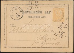 1872 Díjjegyes LevelezÅ‘lap CeglédrÅ‘l Mozgóposta Bélyegzéssel - Altri & Non Classificati