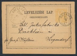 1872 Díjjegyes LevelezÅ‘lap ,,ÁGFALVA SOPRON M' - ,,NAGY HÖFLÁNY' - Other & Unclassified