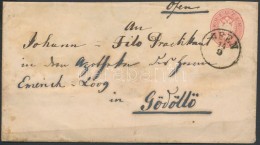 1866 5kr Díjjegyes Boríték ,,OFEN' - ,,GÖBÖLLÅ' (hajtóka Hiányzik) - Other & Unclassified