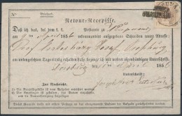 1856 Retour Recepisse 6kr Bérmentesítéssel ,,PRESSBURG' - ,,KAPUVÁR' (bélyeg... - Other & Unclassified