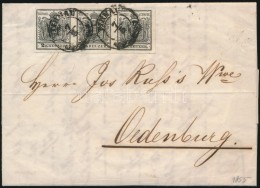 1855 2kr Vízszintes Hármascsík Mélyfekete, HP IIIa. Szép Szélekkel... - Altri & Non Classificati