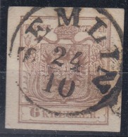 O 1850 6kr MP III Szép / óriási Szélekkel / With Large Margins 'SEMLIN' (kis... - Altri & Non Classificati