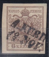 O 1850 6kr MP III Jó / óriási Szélekkel / With Large Margins 'A.KUBIN'... - Altri & Non Classificati