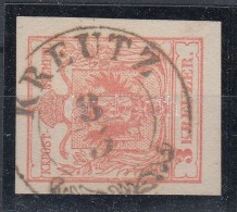 O 1850 3kr MP III. Szép / óriási Szélekkel / With Nice Large Margins 'KREUTZ' - Other & Unclassified