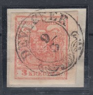 1850 3kr MP III. Jó / óriási Szélekkel / With Large Margins 'DEVECSER' - Altri & Non Classificati