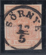 O 1850 3kr MP III. Jó / Szép Szélekkel / With Nice Margins 'SÖRNYE' (Gudlin 400p) (enyhe... - Other & Unclassified