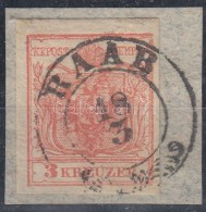 1850 3kr HP III Jó / Szép Szélekkel, Friss Darab / Fresh Piece 'RAAB' - Altri & Non Classificati