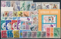 ** 1956-1976 Sport Motívum 43 Db Bélyeg, Közte Teljes Sorok + Blokk Stecklapon - Altri & Non Classificati