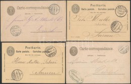 8 Db Svájci Díjjegyes LevelezÅ‘lap Az 1870-1890-es évekbÅ‘l - Other & Unclassified