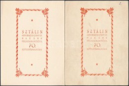 1949 4 Db Sztálin Emléklap - Altri & Non Classificati