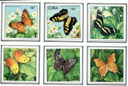 Cuba ** N° 2330 à 2335 - Papillons - Unused Stamps