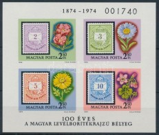 ** 1974 100 éves A Levélborítékrajzú Bélyeg Vágott Blokk (4.000) - Other & Unclassified