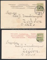 1904 2 Db Képeslap 5f Perfin Bélyegekkel, Egyiken LÁSZ, Másikon LÓ - Other & Unclassified