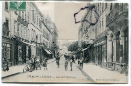 -  Chalon S SAONE - Rue De L'Obélisque, Vélos, Magasins D'Armes, Pour St-Etienne, écrite 1909, BE, Scans. - Chalon Sur Saone