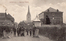 WERVICQ -  WERVIK  - RUE DES VACHES   -   Novembre 1915  -  BELLE ANIMATION DE CIVILS - Wervik