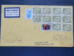 United Nations 1993 Insured Cover To USA - Atomic Energy (10 X) - Living Together - Birds - Lettres & Documents