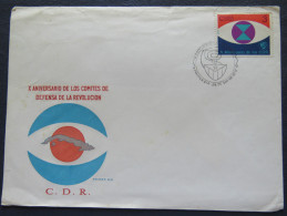 Cuba 1970 FDC Cover Comites De Defensa De La Revolution - Polical Topic - Lettres & Documents