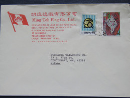 Taiwan 1980 Cover To USA - Rabbit - Lettres & Documents