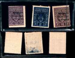 83120) Franc. Jugoslavi Sovr. "Governatorato Del Montenegro" Segnatasse- 3val-.cat-1-3-5-nuovi- 50€ - Montenegro