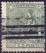 Spain 1873 - Allegory Of Spain ( Mi 127 - YT 132  Barré ) - Used Stamps