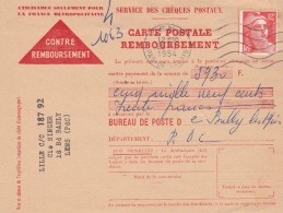 Affranchissement Chèques Postaux - Storia Postale