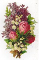 IMAGE CHROMO Type Découpis Gaufrée  " Un Bouquet De Fleurs " - Bloemen