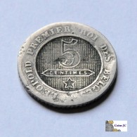 Bélgica - 5 Céntimos - 1863 - 5 Cents