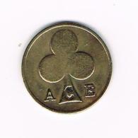 °°°  ACE COIN / TOKEN ACE CLUB BIKERS CAFE - Other & Unclassified