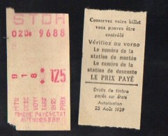 (Candresse? Landes) Ticket De Transport STDH (PPP3685) - Europe