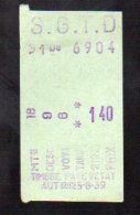 Ticket De Transport S.G.T.D (PPP3687) - Europa