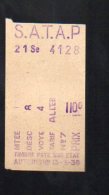 Ticket De Transport S.A.T.A.P (PPP3688) - Europe