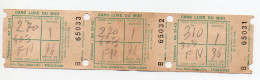 (Toulouse Haute Garonne) 3 Tickets (attachés) CARS LUXE DU MIDi (PPP3693) - Europa