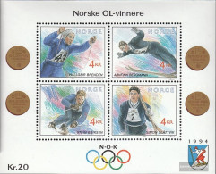Norway Block17 (complete Issue) Unmounted Mint / Never Hinged 1992 Winter Olympics - Blokken & Velletjes