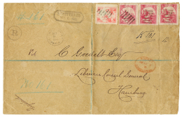 1888 2c(x3) + 24c On REGISTERED Large Envelope From MONROVIA To HAMBURG. Scarce. Vf. - Liberia