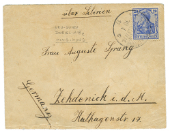 1911 GERMANY 20pf Canc. DEUTSCHE SEEPOST NEU-GUINEA ZWEIGLINIE C On Envelope From German Seaman "S.S PRINZ WALDERMAR, HO - Other & Unclassified