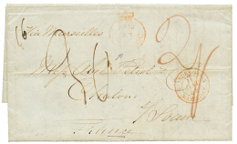 1854 Entire Letter From HONG-KONG To FRANCE. Vf. - Andere & Zonder Classificatie