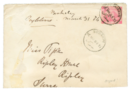 SUDAN : 1884 EGYPT 1P Canc. SOUAKIN On Envelope(reduced At Base) To ENGLAND. RARE. Vvf. - Andere & Zonder Classificatie