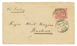 EGYPT To BUSHIRE(PERSIA) : 1884 1P Canc. PORT-SAID DEPART On Envelope To BUSHIRE. Verso, BUSHIRE + SEA POST OFFICE + SUE - Other & Unclassified
