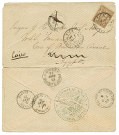 1878 FRANCE 30c Canc. NICE On Envelope To ALEXANDRIA Redirected To CAIRO. Verso, Superb Cachet US CONSULAR AGENCY ALEXAN - Autres & Non Classés