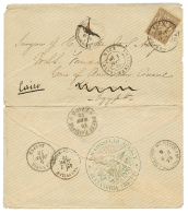 1878 FRANCE 30c Canc. NICE On Envelope To ALEXANDRIA Redirected To CAIRO. Verso, Superb Cachet US CONSULAR AGENCY ALEXAN - Andere & Zonder Classificatie