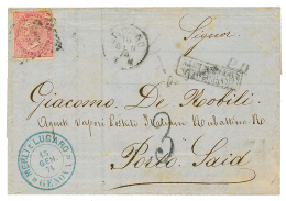 1874 ITALY 40c On Cover From TORINO To PORT-SAID. Recto, "3" Tax Marking. Scarce. Vvf. - Sonstige & Ohne Zuordnung