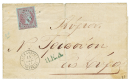 ALEXANDRIA - GREEK P.O : 1871 GRECE 40l Canc. 97 + ALEXANDRIA On Cover To GRECE. Vf. - Otros & Sin Clasificación