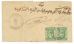 1869 Pair 20p Canc. POSTE VICE-REALI EGIZIANE SAMANUD On Entire Letter To CAIRO. Superb. - Otros & Sin Clasificación