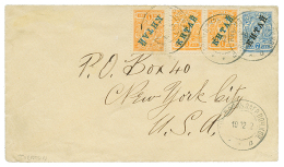 1912 1k(x3) + 7k Canc. TIENTSIN On Envelope To NEW-YORK(USA). Vvf. - Chine