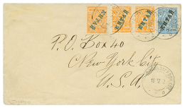 1912 1k(x3) + 7k Canc. TIENTSIN On Envelope To NEW-YORK(USA). Vvf. - Cina