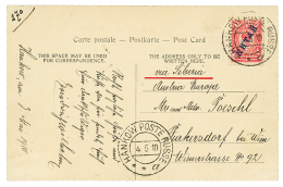 1910 4k Canc. HANKOW POSTE RUSSE On Card (HANKOW Bund In Winter) VIA SIBERIA To AUSTRIA. Superb. - Cina