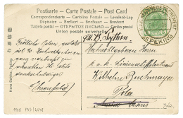 CHINA - AUSTRIAN DET. : 1908 AUSTRIA 5h Canc. MARINE DETACHEMENT PEKING On Card To AUSTRIA. Vvf. - Autres & Non Classés